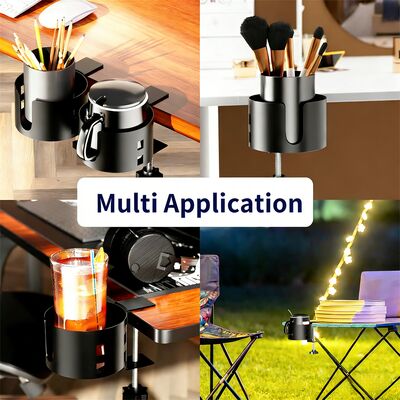 Anti Spill Under Gaming Desk Cup Holder Adjustable 3.95 Inch