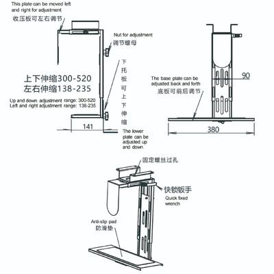 ODM Lift Desk Accessories CPU Mount PC Holder Under Desk Anti Slip