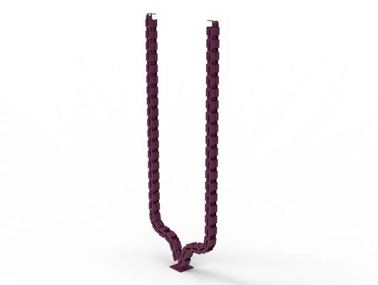 1320mm Modular Vertebrae Cable Management Spine black Quad Entry