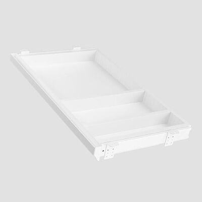 Plastic Lift Desk Accessories Hidden Under Desk Drawer For Laptop Storage Tray 505mm