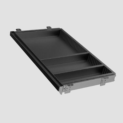 Plastic Lift Desk Accessories Hidden Under Desk Drawer For Laptop Storage Tray 505mm