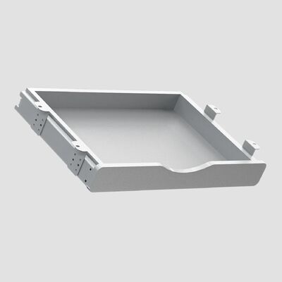 Metal Pull Out Under Desk Organizer Tray Shelf 250mm For Standing Desks