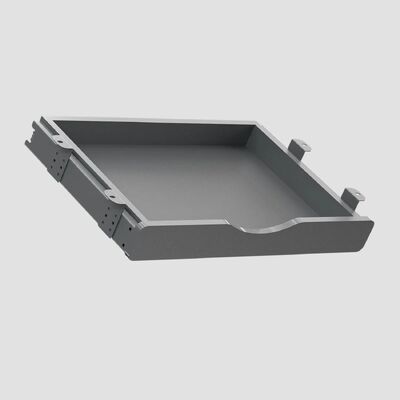 Metal Pull Out Under Desk Organizer Tray Shelf 250mm For Standing Desks