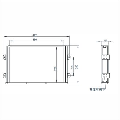Metal Pull Out Under Desk Organizer Tray Shelf 250mm For Standing Desks