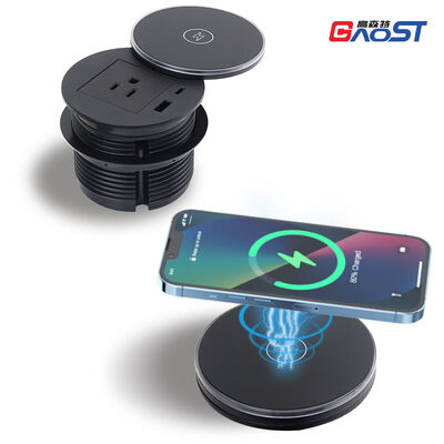 Table Power Usb Charging Grommet 80mm For Workspace Dustproof