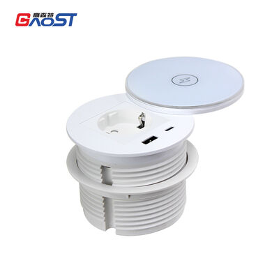 Concealable In Desk Power Grommet Wireless Charging Flush Mount ODM