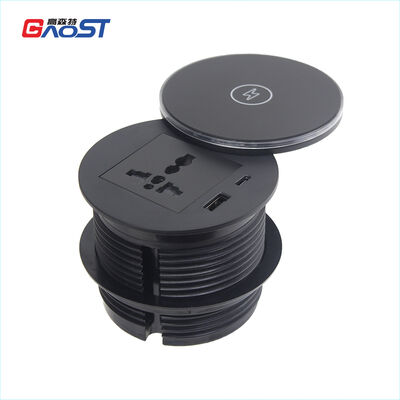 82mm Recessed Powered Grommet Desk Outlet USB C ROHS Certificated