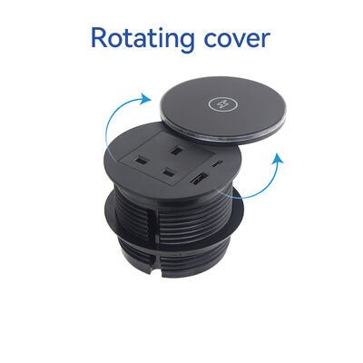 Wireless Charging Desk Power Grommet PD 30W USB C 180° Rotating