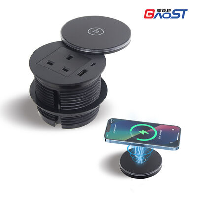 Wireless Charging Desk Power Grommet PD 30W USB C 180° Rotating