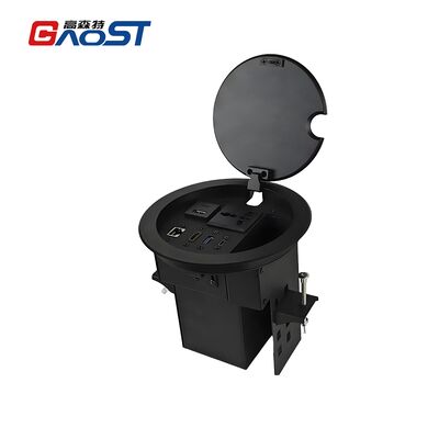 ROHS 152mm Embedded Desktop Socket Hub Conference Table Connectivity Box
