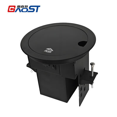 ROHS 152mm Embedded Desktop Socket Hub Conference Table Connectivity Box