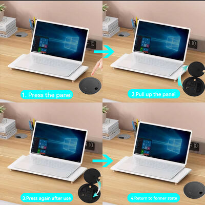 ROHS 152mm Embedded Desktop Socket Hub Conference Table Connectivity Box