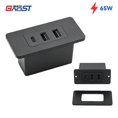 65W USB C Laptop Fast Charger Dual Port 20W GaN