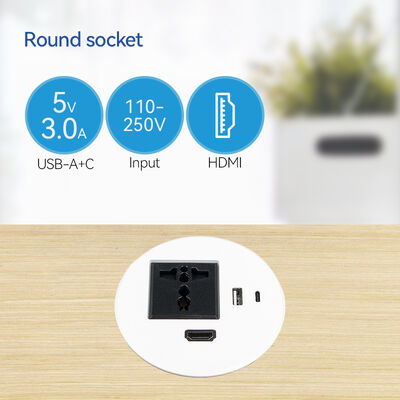 HDMI Office Desk Power Grommet outlet Socket UBS20W QC3.0 Charger 90mm