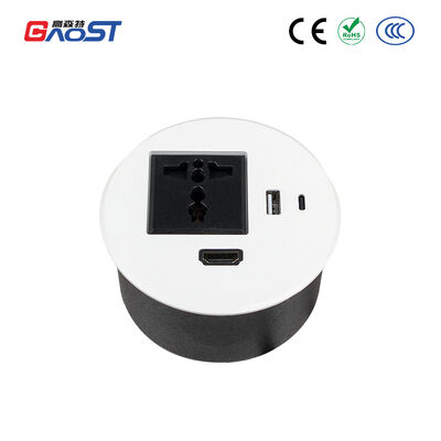 HDMI অফিস ডেস্ক পাওয়ার গ্রোমেট আউটলেট সকেট ইউএসবি ২০W QC3.0 চার্জার ৯০মিমি