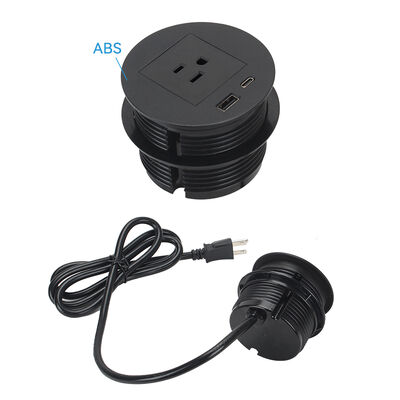 Table Mounted Grommet Power Outlet Plug Sockets QC3.0 USB 80mm UL Standard