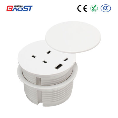 UKCA Certified 20W Fast Charging USB-C Desktop Socket with 82mm Diameter for Office and Home