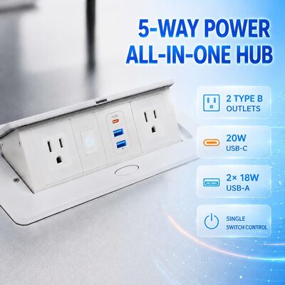 Compact Usb Desktop Socket Box Power Outlet Box OEM CUL Certificated