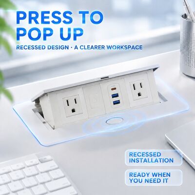 Compact Usb Desktop Socket Box Power Outlet Box OEM CUL Certificated