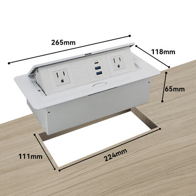Compact Usb Desktop Socket Box Power Outlet Box OEM CUL Certificated