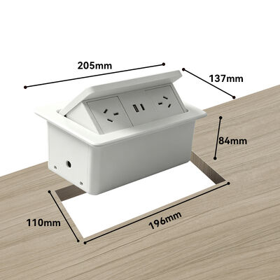 Pop Up Desk Power Outlet with 15W Wireless Charger SAA Certified