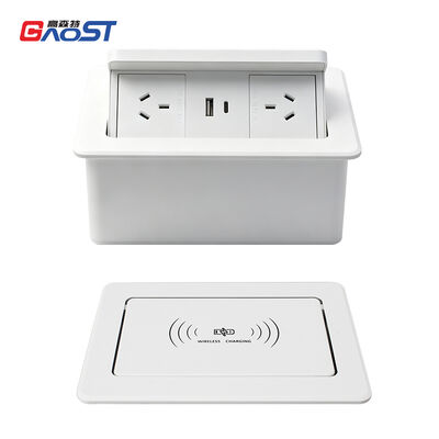 Pop Up Desk Power Outlet with 15W Wireless Charger and 20W USB Fast Charging SAA Certified