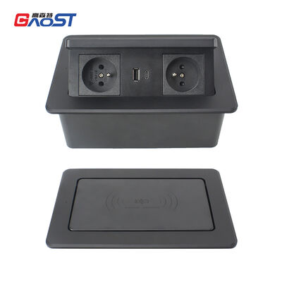 Desktop Power Strip with 20W USB A+C Fast Charging 15W Wireless Charging and V0 Flame Retardant Material