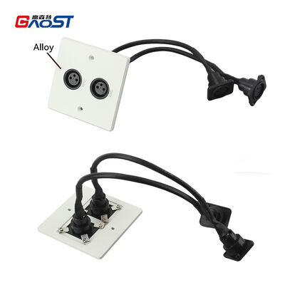 68mm Aluminum Alloy Dual XLR Female Wall Plate Audio Visual Box for Professional Audio Wiring