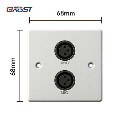 68mm Aluminum Alloy Dual XLR Female Wall Plate Audio Visual Box for Professional Audio Wiring