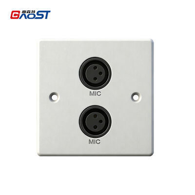 68mm Aluminum Alloy Dual XLR Female Wall Plate Audio Visual Box for Professional Audio Wiring