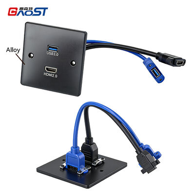 4K HDMI Audio Video Wall Box Outlets USB3.0 For Office Networking