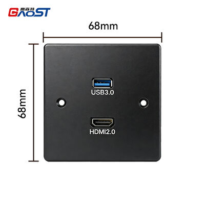 4K HDMI Audio Video Wall Box Outlets USB3.0 For Office Networking