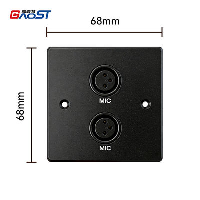 Multimedia Audio Visual Wall Box Dual XLR Female Wall Plate 86mm For Home Theater