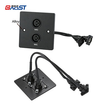 Multimedia Audio Visual Wall Box Dual XLR Female Wall Plate 86mm For Home Theater