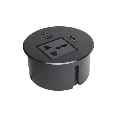 20W QC3.0 Charger HDMI Data Port Desk Power Grommet with 90mm Hole Size for Office Table Power Socket