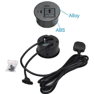 20W QC3.0 Charger HDMI Data Port Desk Power Grommet with 90mm Hole Size for Office Table Power Socket