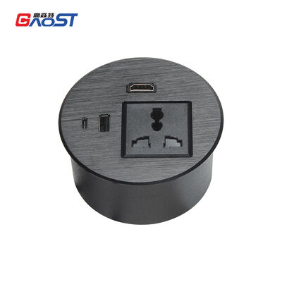 20W QC3.0 Charger HDMI Data Port Desk Power Grommet with 90mm Hole Size for Office Table Power Socket