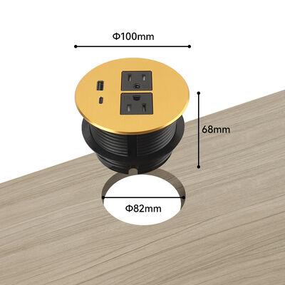 20W QC3.0 USB Charging Recessed Power Outlet with Alloy Faceplate and UL CUL Certification