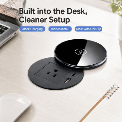 Table Power Usb Charging Grommet 80mm For Workspace Dustproof