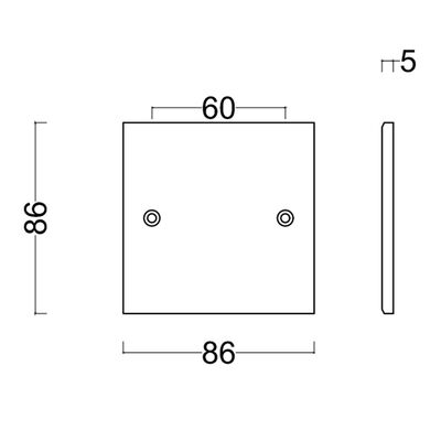Custom 86x86mm Solid Aluminum Wall Plate with Modular Layout for Standard 86 Box