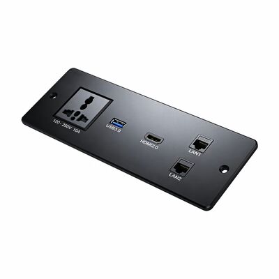 Flush Mount Desk Socket Universal Outlet USB 3.0 HDMI 4K Media Table Connectivity Hub