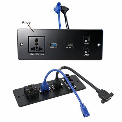Recessed Power Strip Flush Mount Desk Socket with 65W USB PD Charging HDMI 4K Video and USB 3.0 Data Connectivity