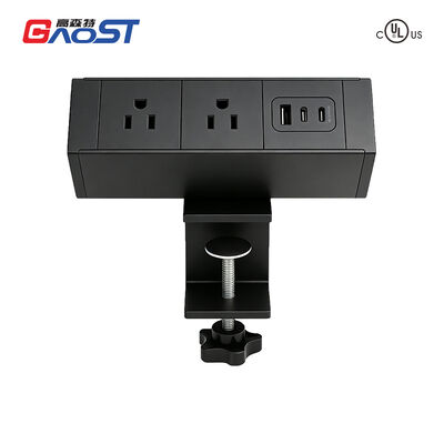 Adjustable Clamp Desk Power Strip with 65W USB C Laptop Charging